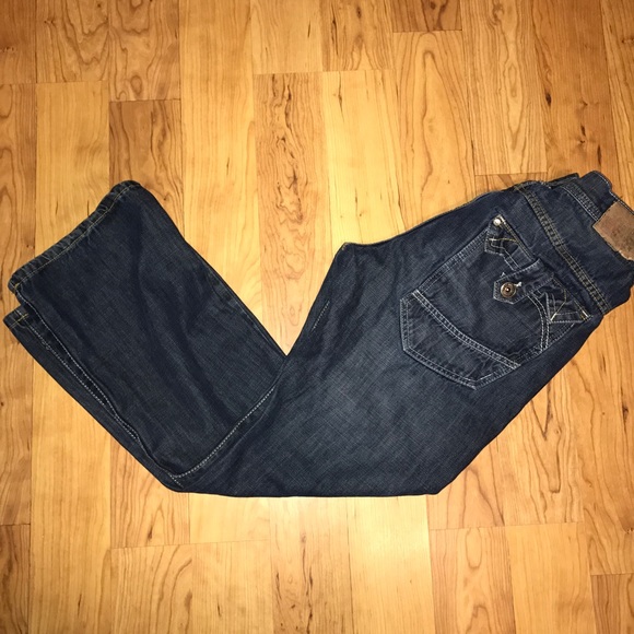 y2k Modern Culture Dark Wash Relaxed Fit size 36 not baggy - Picture 3 of 8